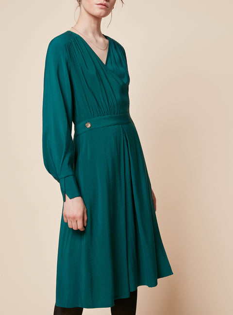 Long Sleeve Wrap Dress