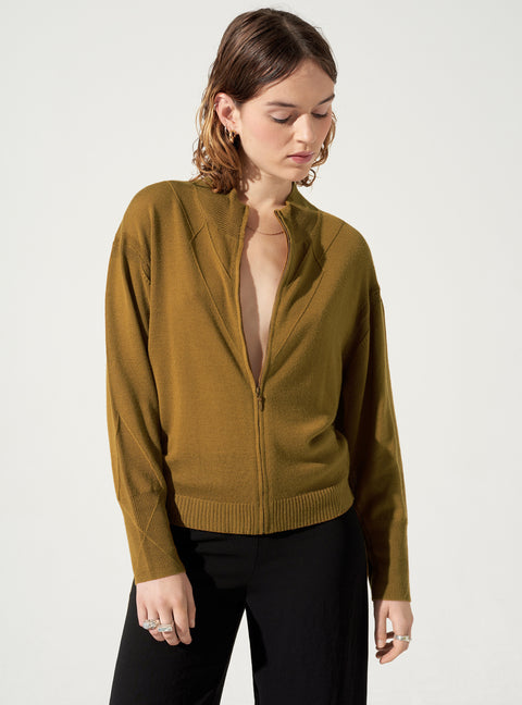 Cardigan zippé