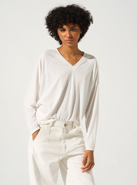 Pleated T-shirt