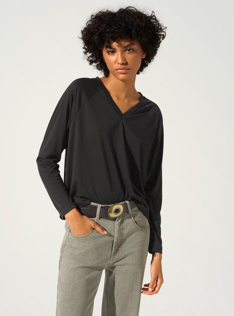 Pleated T-shirt