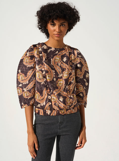 Blouse plissée