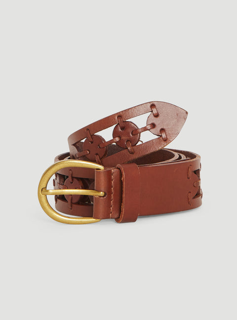 Braided Buffalo Leather Belt